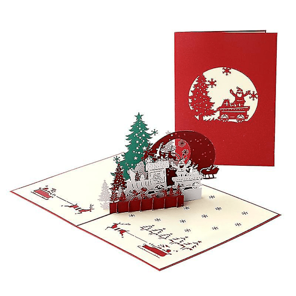 Joulukortti 3d Joulukortti Uusi ja Optimistisuuden Täyteinen Lahja Uuden Vuoden Lahja (jouluaatto 15*20cm)