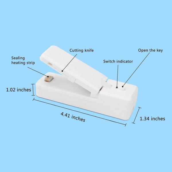 2 i 1 bærbar matposeforseglingsmaskin - Bag Sealer Mini Usb Portable Bag Sealer,bag Resealer For Chip Bags,chip Bag Crimper