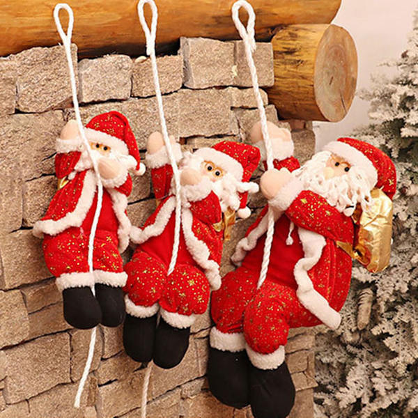 Jultomte Klättrande Rep Dekoration för Julgran Fönster (S)