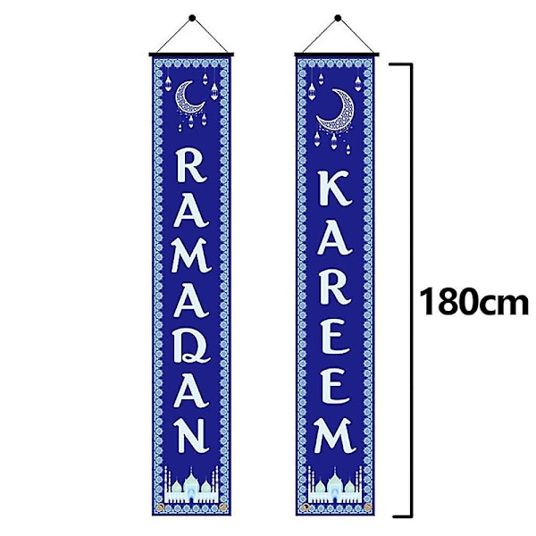 Dekorationsset Eid Veranda-Schild Ramadan Banner Hängende Dekoration Innen-/Außendekoration Eid