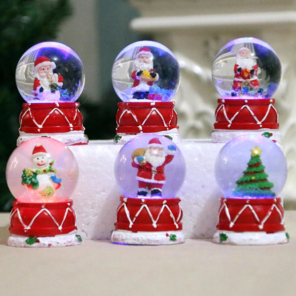 Glas Snöglob Exklusiv Semesterdekoration Glödande Hantverk Julgran Tomte Snögubbe Glaskula Ornament Heminredning