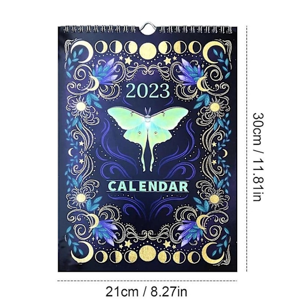 Ny Dark Forest Lunar Calendar Väggkalender Månadsvis Färgglad Väggkalender