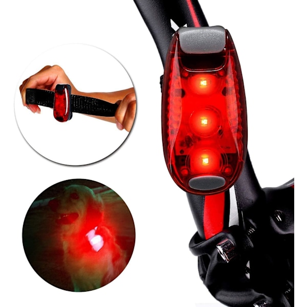 LED-säkerhetsljus (6-pack), clip-on stroboskoplöparljus för löpare, promenader, cykel, hundhalsband, barnvagn, bästa natttillbehör med hög synlighet