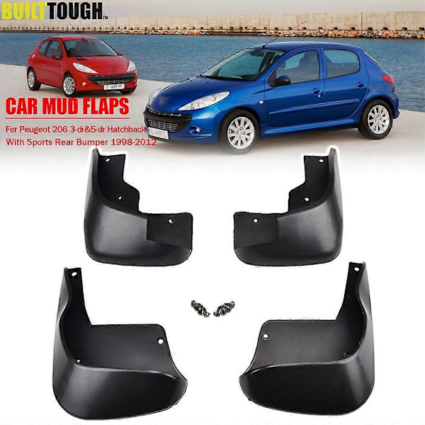 Lämplig för Peugeot 206 1998-2012 bil däck stänkskärmar