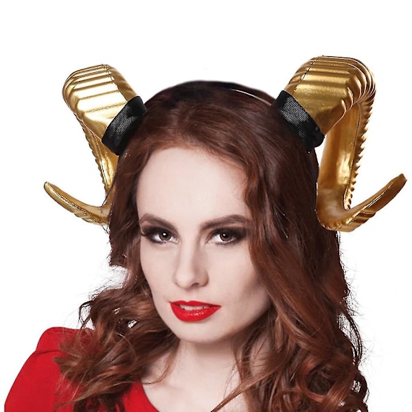 Ox- och fårhorns pannband, filmrekvisita, huvudbonad, cosplay, halloween, hårrekvisita