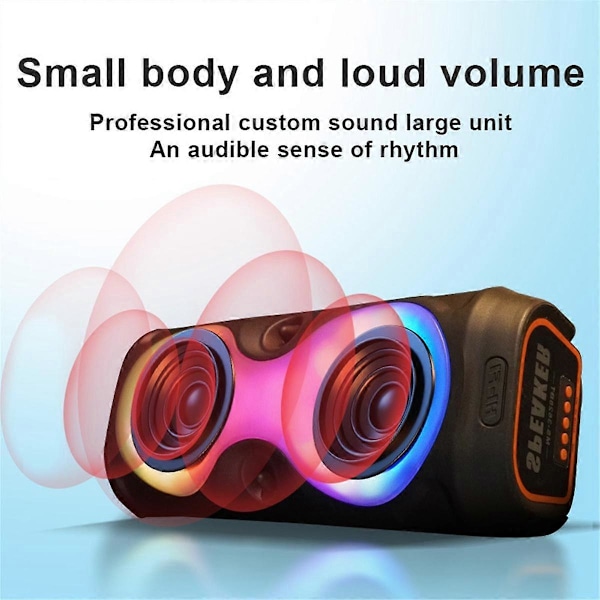 Trådlös Bluetooth-högtalare Utomhus Bärbar Färgglad Hem Skrivbord Hög Volym Subwoofer för Familjekaraoke
