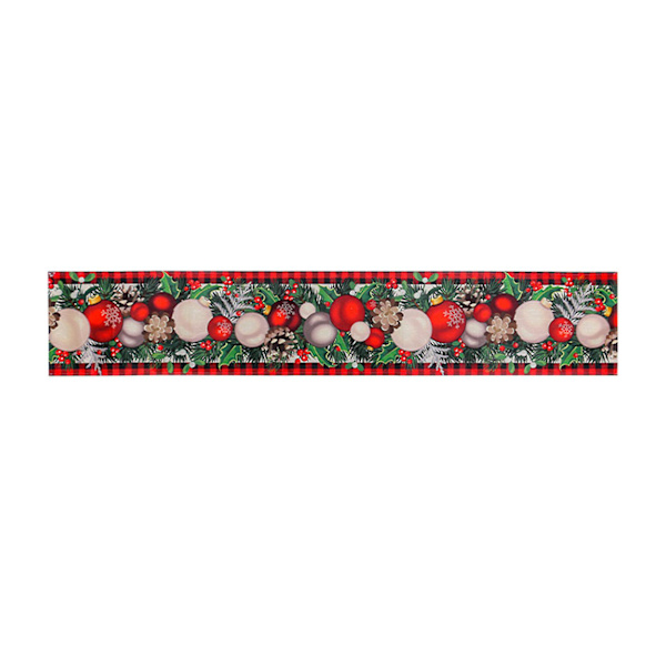 Julbordstablett Grön Tomte Händer Träd Boll Tryck Jultema Matbord Duk Cover (B)