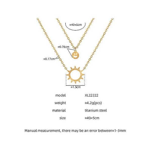 Halsband för kvinnor, 18K guldpläterat nätt halsband födelsedagspresenter för kvinnor smycken, Modell:XL22-C