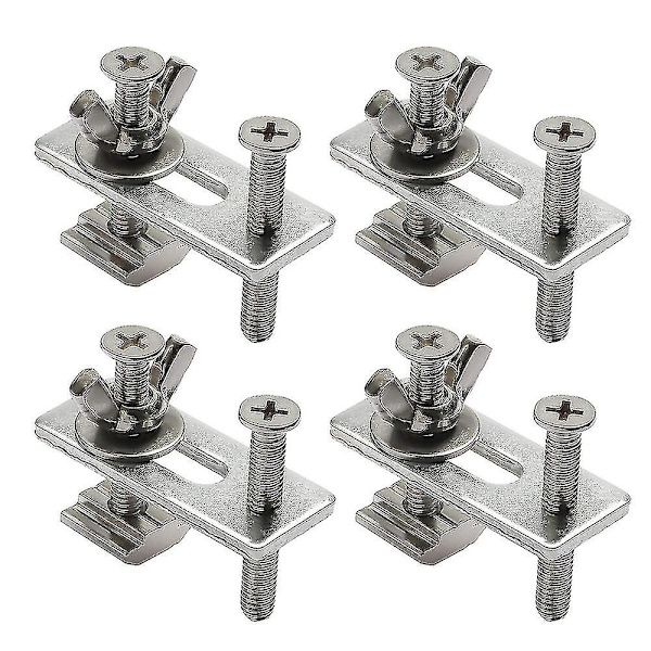 Set med 4 T-klämmor för 3018-pro / 3018-mx3 / 3018-prover CNC-fräs- och gravyrmaskiner, Silver, Fyra stycken