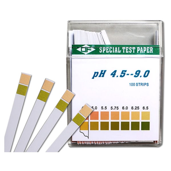 Muoviset pH-testiliuskat, universal (pH 4,5-9), 100 liuskaa
