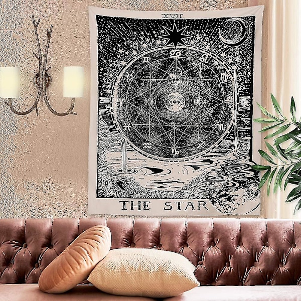 Tarot Stjärntecken Väggbonad Zodiac Väggbonad Astrologi Väggbonad Meditation Väggbonad Medeltida Tarot 130x150cm