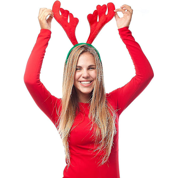 Evago 12 stk. Rensedyrgevirs Pandebånd - Julefest Kostume Tilbehør