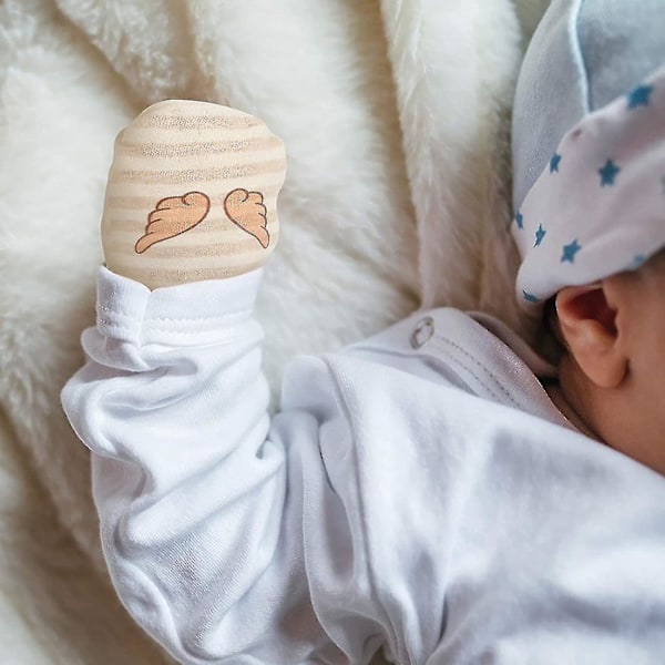 6 Par Newborn-Vantar i Bomull, Händerna Skyddas, Tjocka Vantar