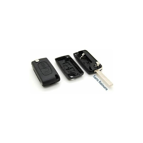 2-knappars fjärrkontrollnyckelskal för Citroen C1 C2 C3 C4 C5 utan spår, CE0536 HU83