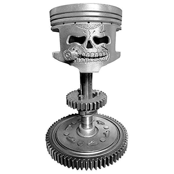 Udskæring Stempel Skull Face Skulptur Resin Art Figur Kreative Håndlavede Hoved Statue Kunstværk Hjem