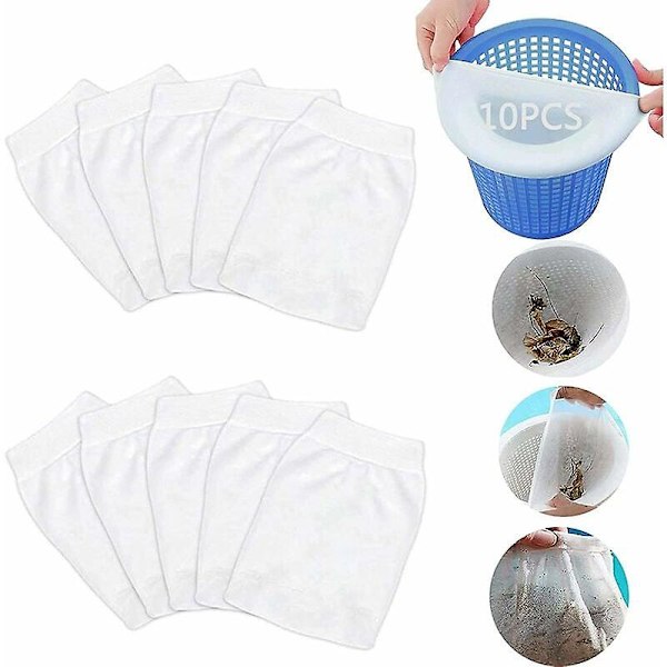 Skimmerstrumpor, förfilter skimmer, förfilter för simbassäng, skimmerstrumpor, poolskimmerstrumpor, poolskimmer (10 st)