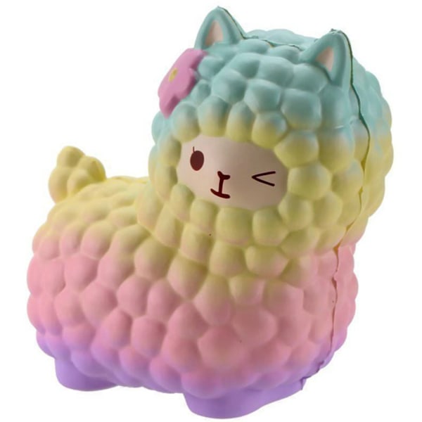 Färgglad jättefår Squishy Alpaca Galaxy Långsamt stigande stressavlastande leksaker