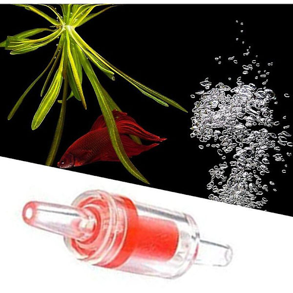 10 stk. Envejs Plast Tilbageventiler Akvarie Luftpumpe Tilbehør til Fiskesø Luft Slange Rør Slange Fitting, Rød