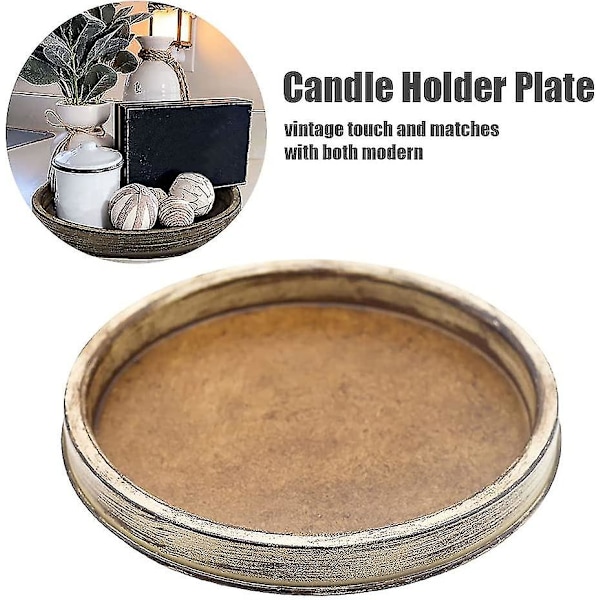 Antik Lysestage Bakke Bakke Metal Rund Kunst Lysestage Display Bakke Lysestage Traditionel Lysestage Bakke