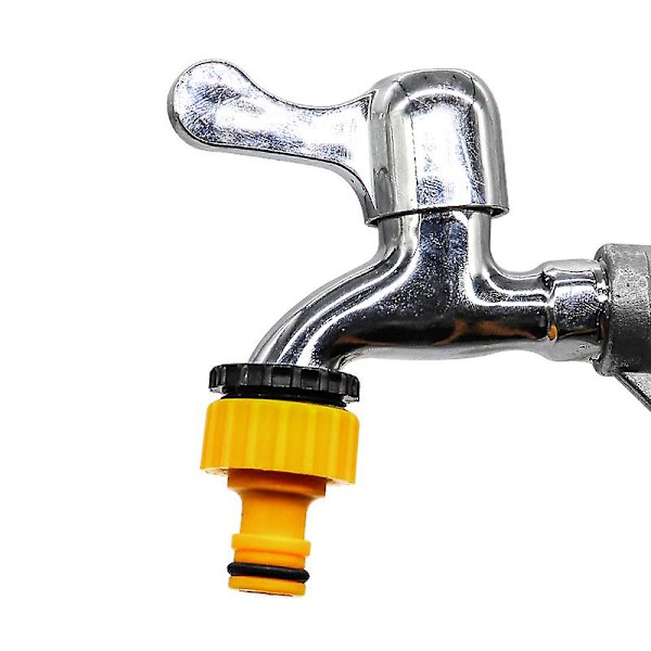 Hanehane i plast 3/4'' og 1/2'' BSP 2i1 Slangehanehane Gevindstrømshane Konnektor Gevindhane Adapter 6 stk.