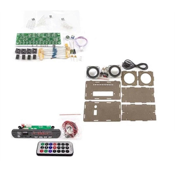 DIY Bluetooth-högtalarkit med FM-radio DIY Lödningsprojekt Övningslödningsenhet DIY Elektronikkit 2 x 3W Högtalare A