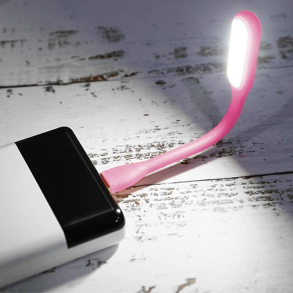 3pack Mini USB LED-ljuslampa, USB ljus för bärbar datortangentbord (rosa)