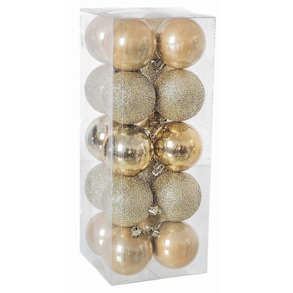Julgranskulor Gyllene Plast 6 x 6 x 6 cm (20 Stycken) (20 Förpackningar)