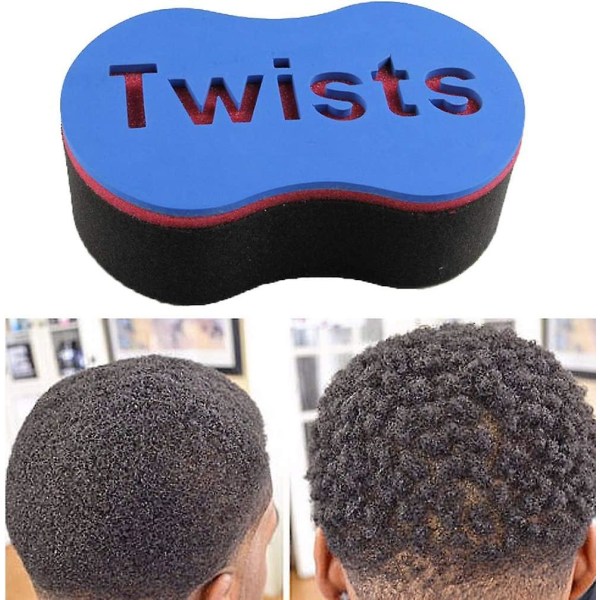 Högkvalitativ dubbelvåg för män Magic Twist hårsvampborste Braid Brush Curl Sponge