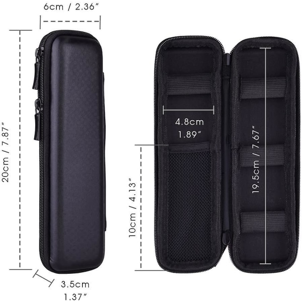 Musta kova case Hard Shell case , sopii hallinnollisiin kyniin ja stylus-kynään