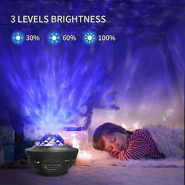 Projektor nattlampa med Bluetooth-högtalare, fjärrkontroll