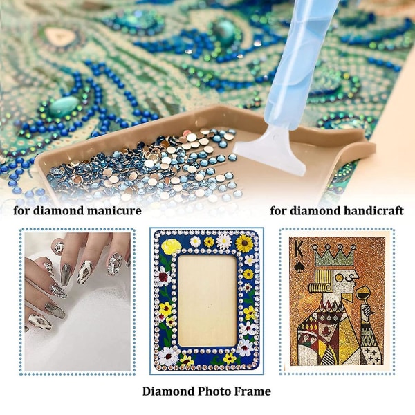 Diamantmalepenn,ergonomisk diamantkunstborepenn med diamantmalingsverktøy og tilbehør, håndlaget diamantmaleverktøypenn
