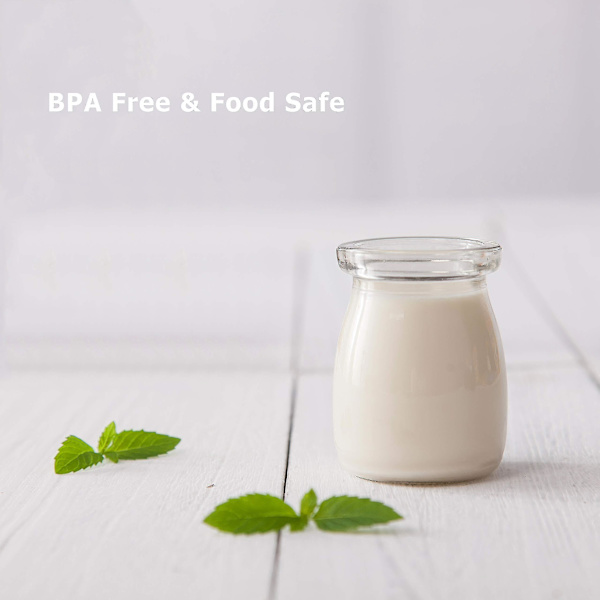 6 st 100 ml yoghurtpuddingglasburkar med plastlock, minikoppar, små glasflaskor, efterrättsdekorationer