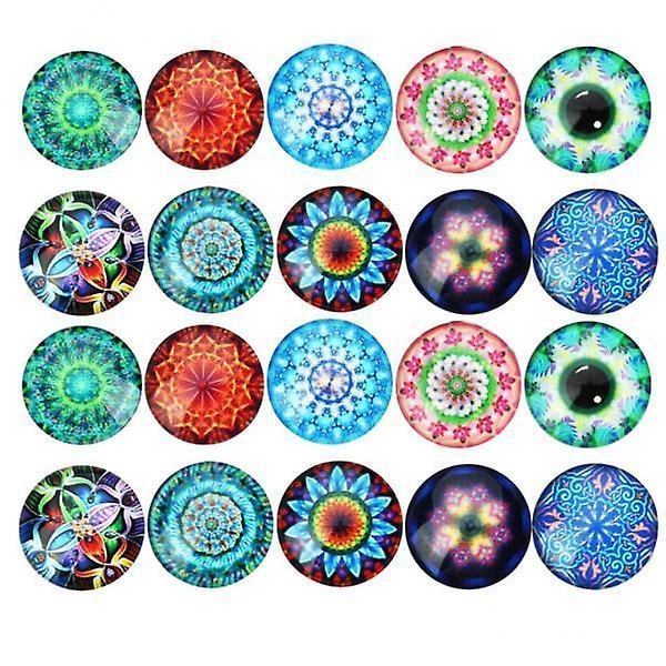 10x20 st Blandade Glas Kupol Flatback Cabochons Utsmyckning Scrapbooking 18mm