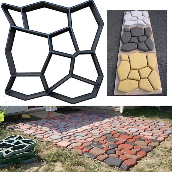 36*36cm Betongform Gångform Formverkning Form Plastformar för Betongplattor för Trädgård
