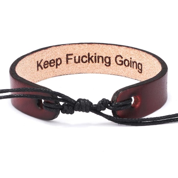 Läderarmband för män Inspirerande julklappar födelsedagspresenter till pojkvän Justerbart flätat armband Brun