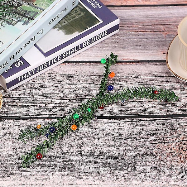 Ny stil 1:12 Dukkehustjulelys Striper Miniatyr DIY Dekorativ For Dukkehjem Juledekorasjon Omtrent 25cm (B)