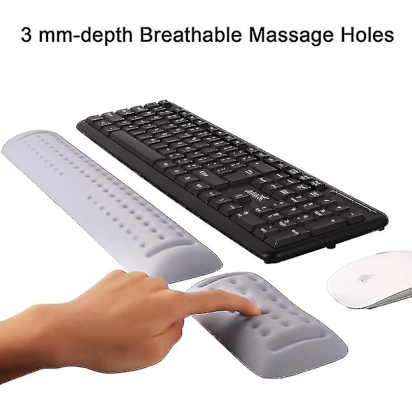 Musmatta och handledsstöd för tangentbord - Set. Ergonomiskt handledsstöd för smärtlindring