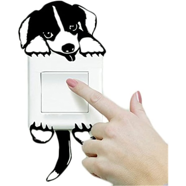 Musta koiranpentu tyylin muunnostarra seinäkoristelu lastenhuoneeseen söpö lemmikkihuoneen sisustus Kustannustehokas ja hyvä näppärä käsittely