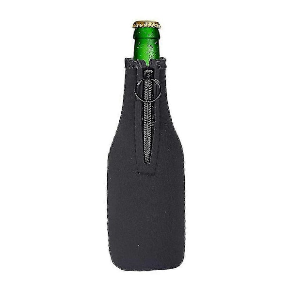 Ölflaskeöverdrag i neopren, kylväska med dragkedja för 12/330 ml flaskor