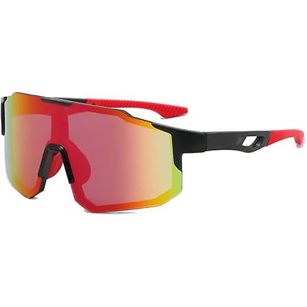 Urheilullinen Polarisoivat Aurinkolasit Pyöräilylasit Miehille-Naisille Täyskehyksiset Aurinkolasit UV400 Suoja Ski Goggles Ulkoilmapyöräily, Punainen