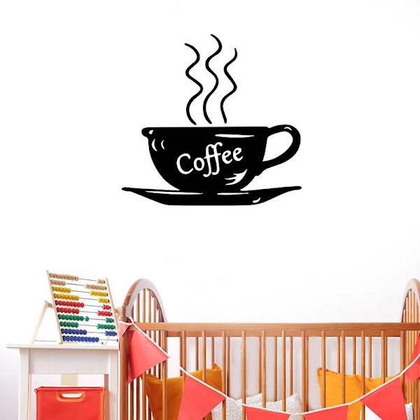 En uppsättning kaffekoppsväggsdekaler, väggdekoration för vardagsrum sovrum kontor kök - väggdekal