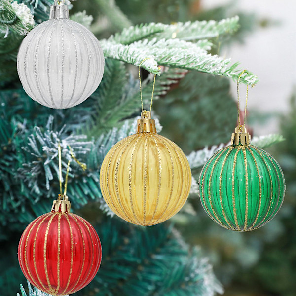 6 st/ask Julgranskulor Målade Julgranskulor Festlig Atmosfär Vackra Julgranskulor (Guld)