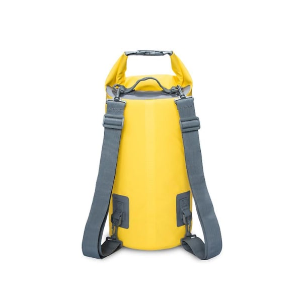 Vattentät väska PVC Vattentät ryggsäck 5l 10l 15l Lätt att använda och bära, unisex (5L, gul)