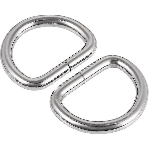 Metall D-ring, D-ringspenne for maskinvarevesker Belter Håndverk DIY-tilbehør, 2 stk