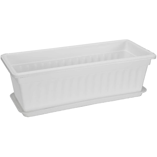 5-pack 17 tum vita blomlådor i plast för fönster