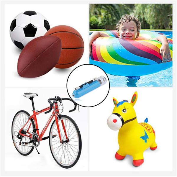 1 STYK ballpumper, luftpumpe for baller, bærbar toveis hurtigfyll håndluftpumpe
