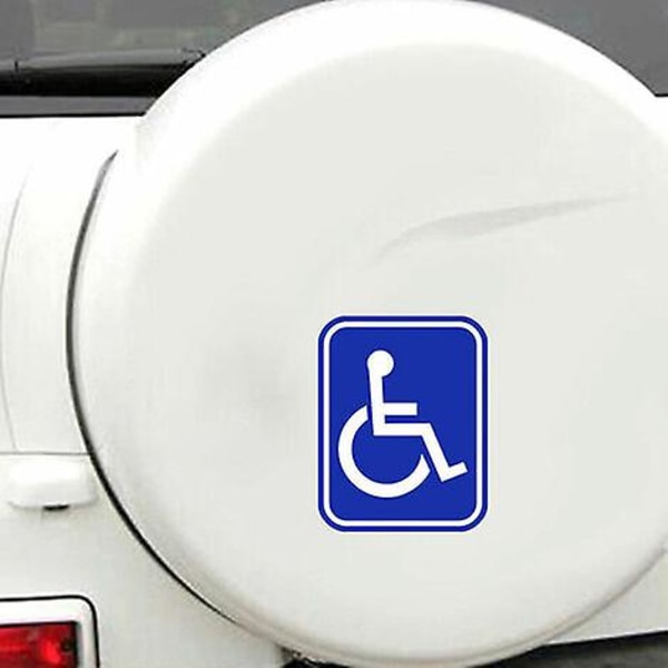 tapt Pack D'autocollants Handicaps 1stk Pour Usage Externe Voiture Van Camion, Handicap Symbole Fauteuil Roulant Handicap Logo Dessin Anim Fentre V