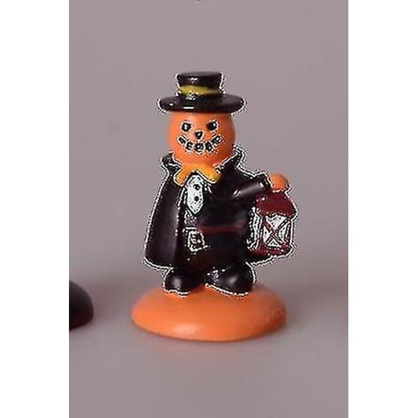 Halloween-figurer i miniatyrformat, pumpa, dekorationer, prydnader, dockhustillbehör, Halloween-festpresenter, påfyllning till påsar (3 st, flerfärgade)