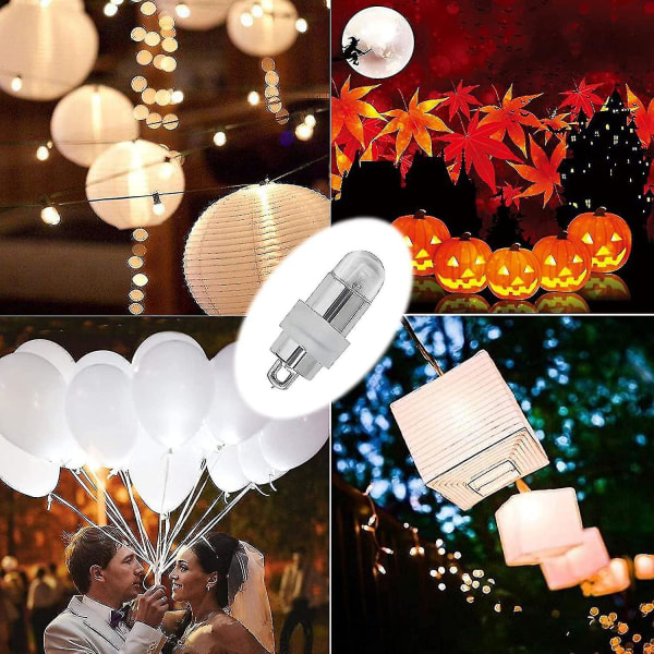Led ballongljus 30 st Led Lampion Led papperslyktor, ballongpapperslyktor LED-lampor för bröllop