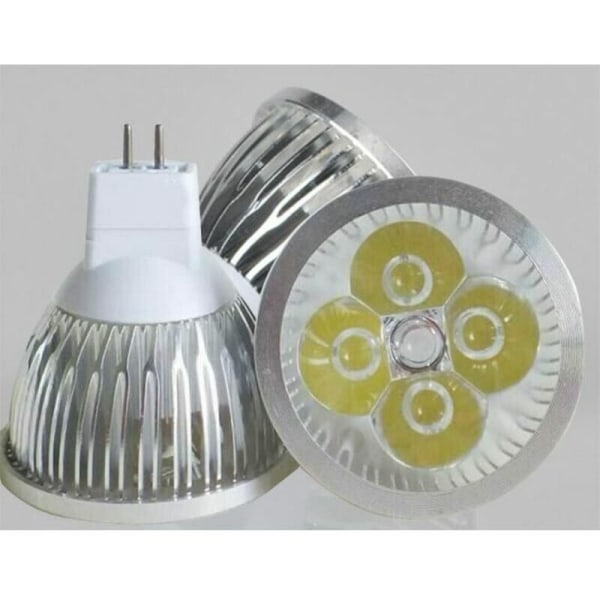 MR16 LED-lampa 4Watt 12V 4W LED Spotlight-lampa MR16 GU5.3 Sockel för  landskapsbelysning, motsvarar 50W halogen, kallvit, 8-pack 0f95 | Fyndiq